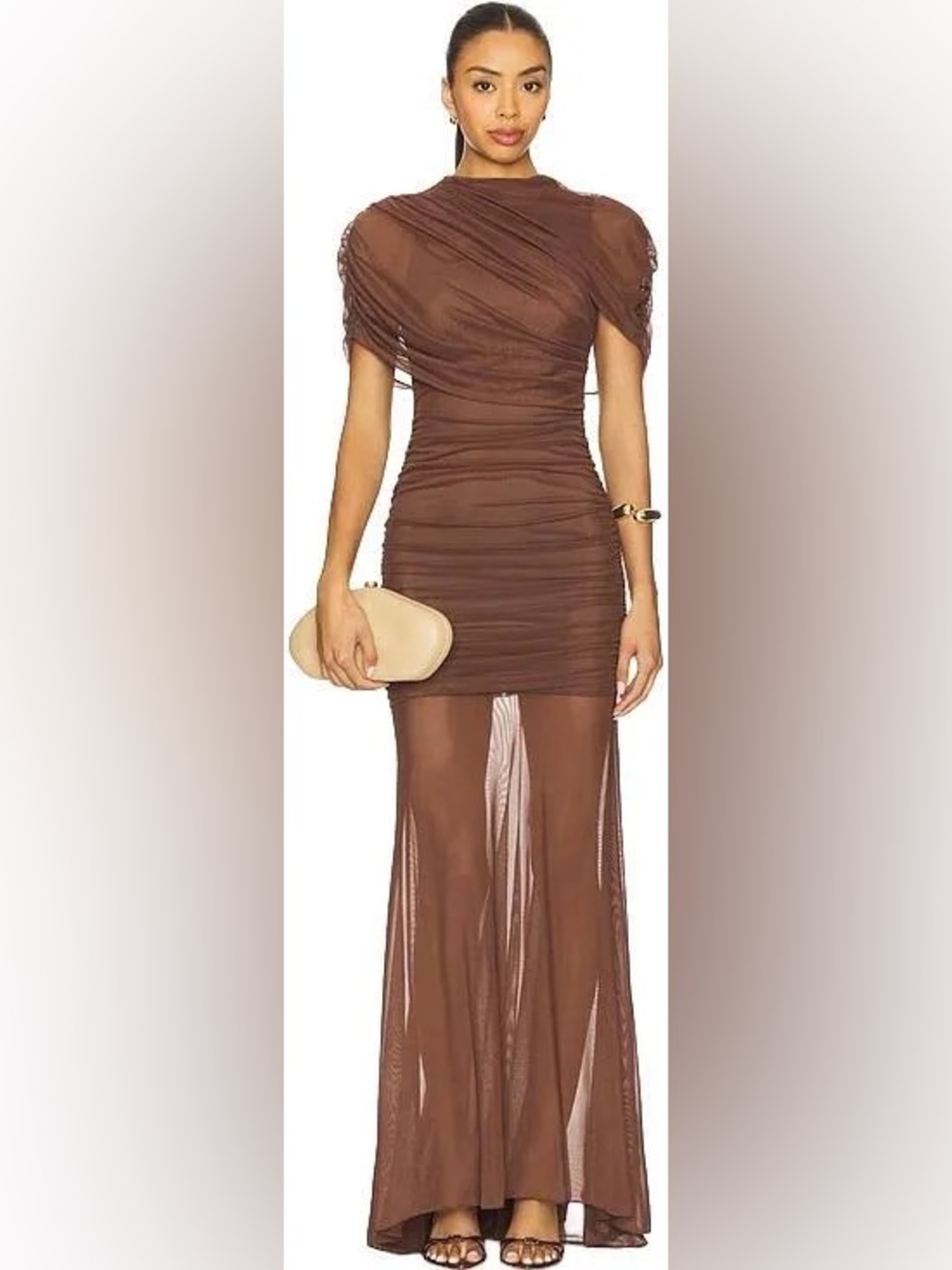 Amanda Uprichard X REVOLVE Evianna Mesh Gown medium wedding guest formal gown
